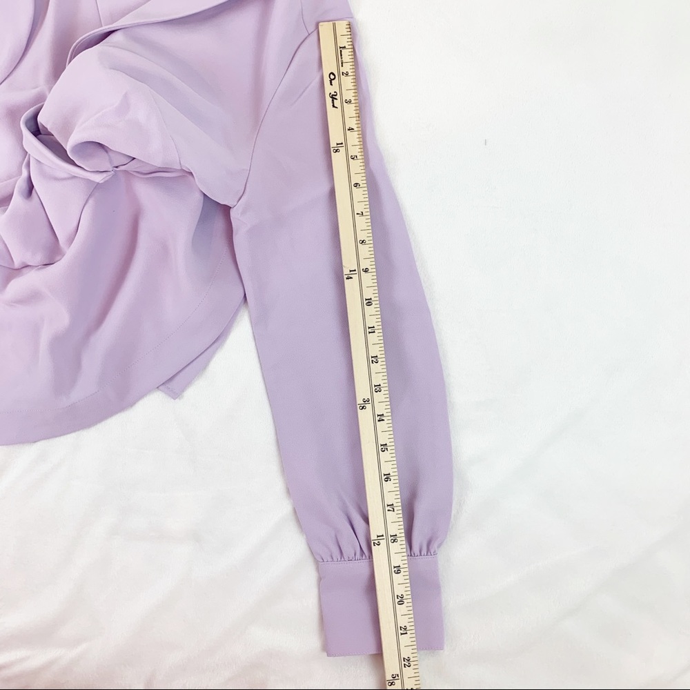 J Crew Drapey Faux-wrap top in 365 crepe lavender - Picture 5 of 8